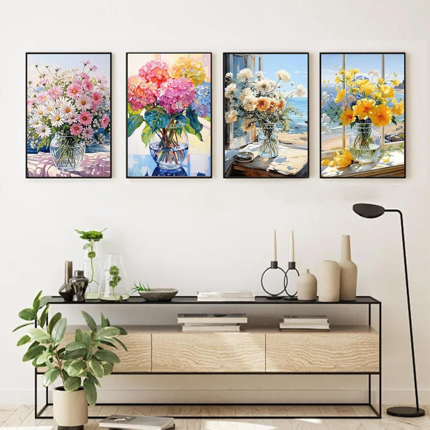 Kit de Pintura por Números Aestalrcus 25.4x30.5 cm Flores