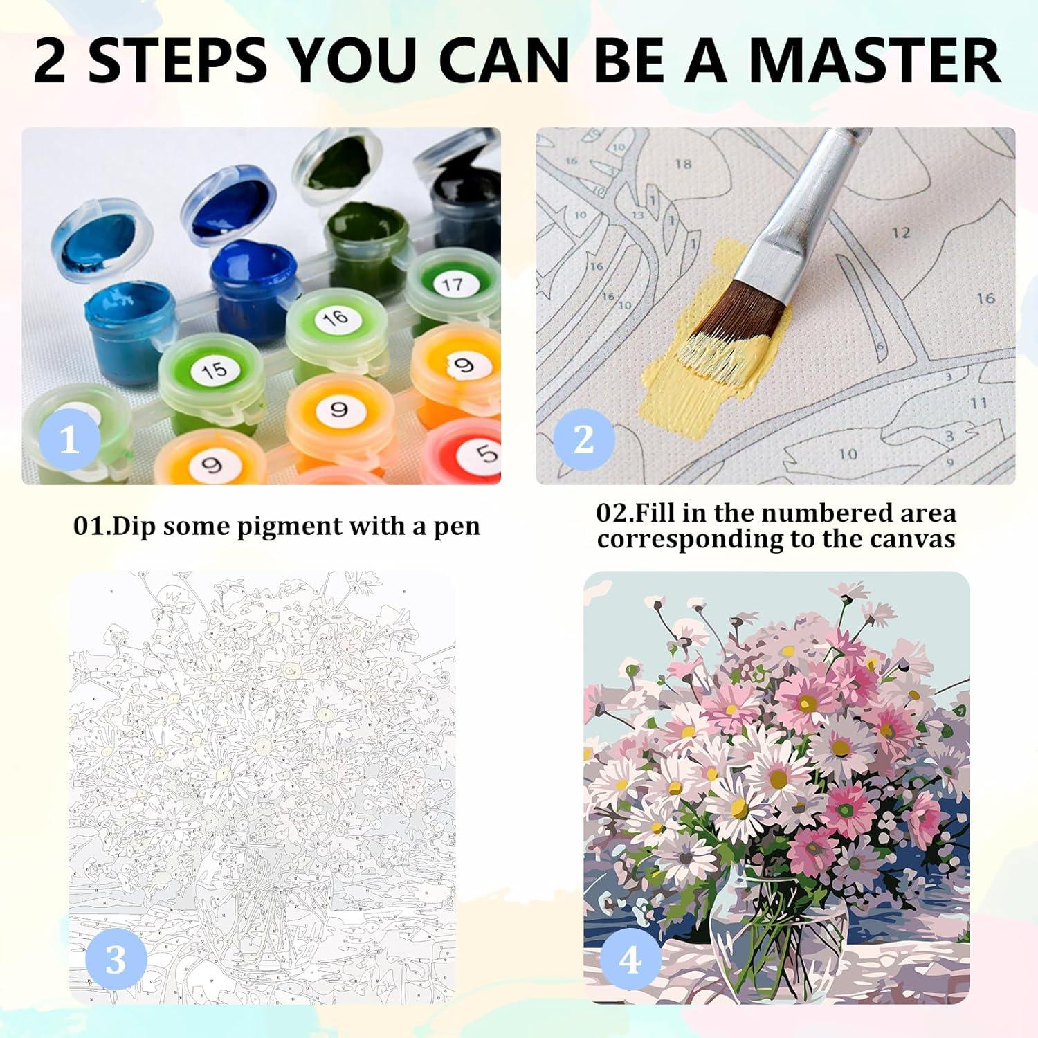 Kit de Pintura por Números Aestalrcus 25.4x30.5 cm Flores