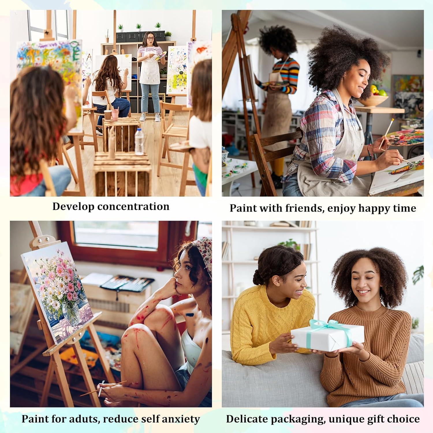 Kit de Pintura por Números Aestalrcus 25.4x30.5 cm Flores