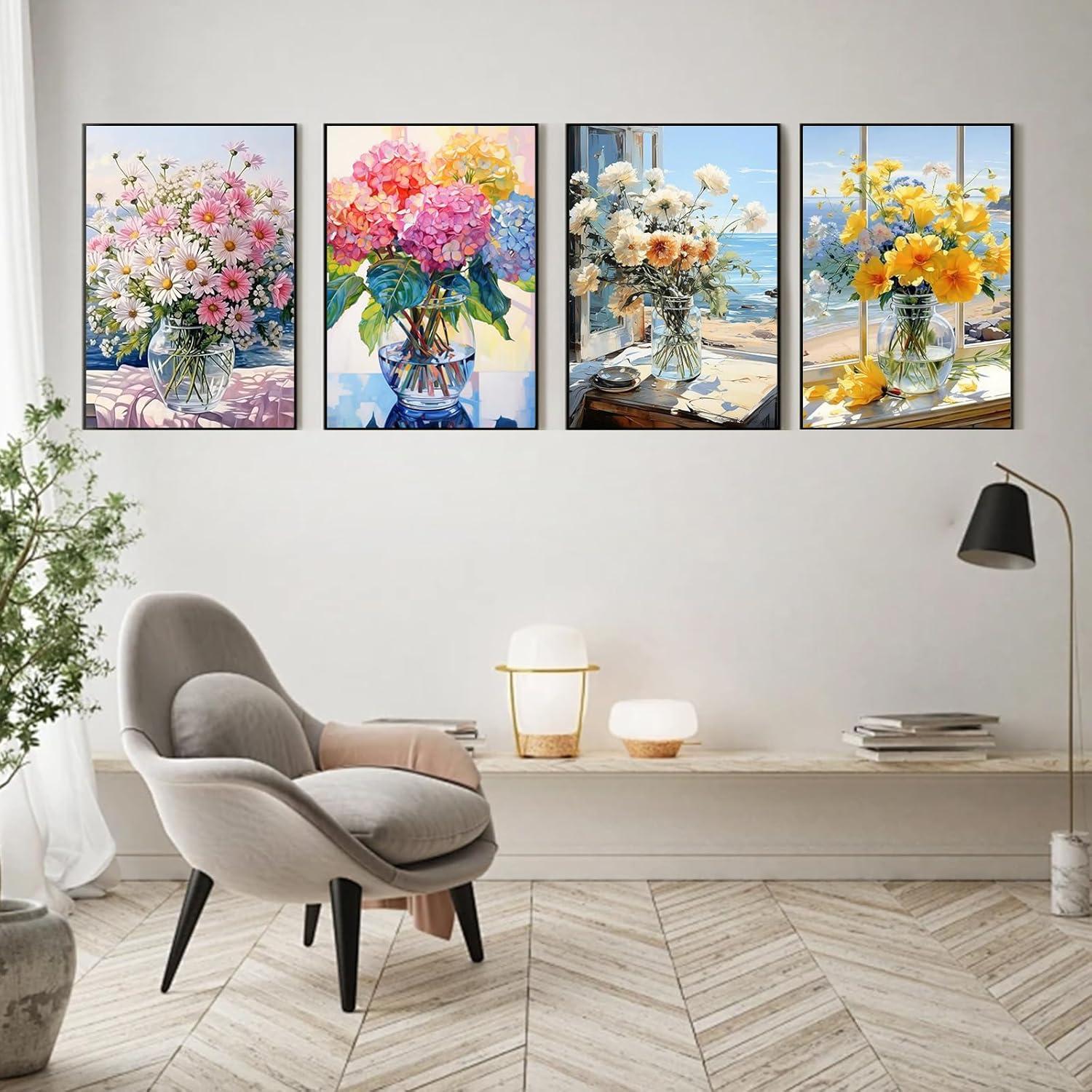 Kit de Pintura por Números Aestalrcus 25.4x30.5 cm Flores