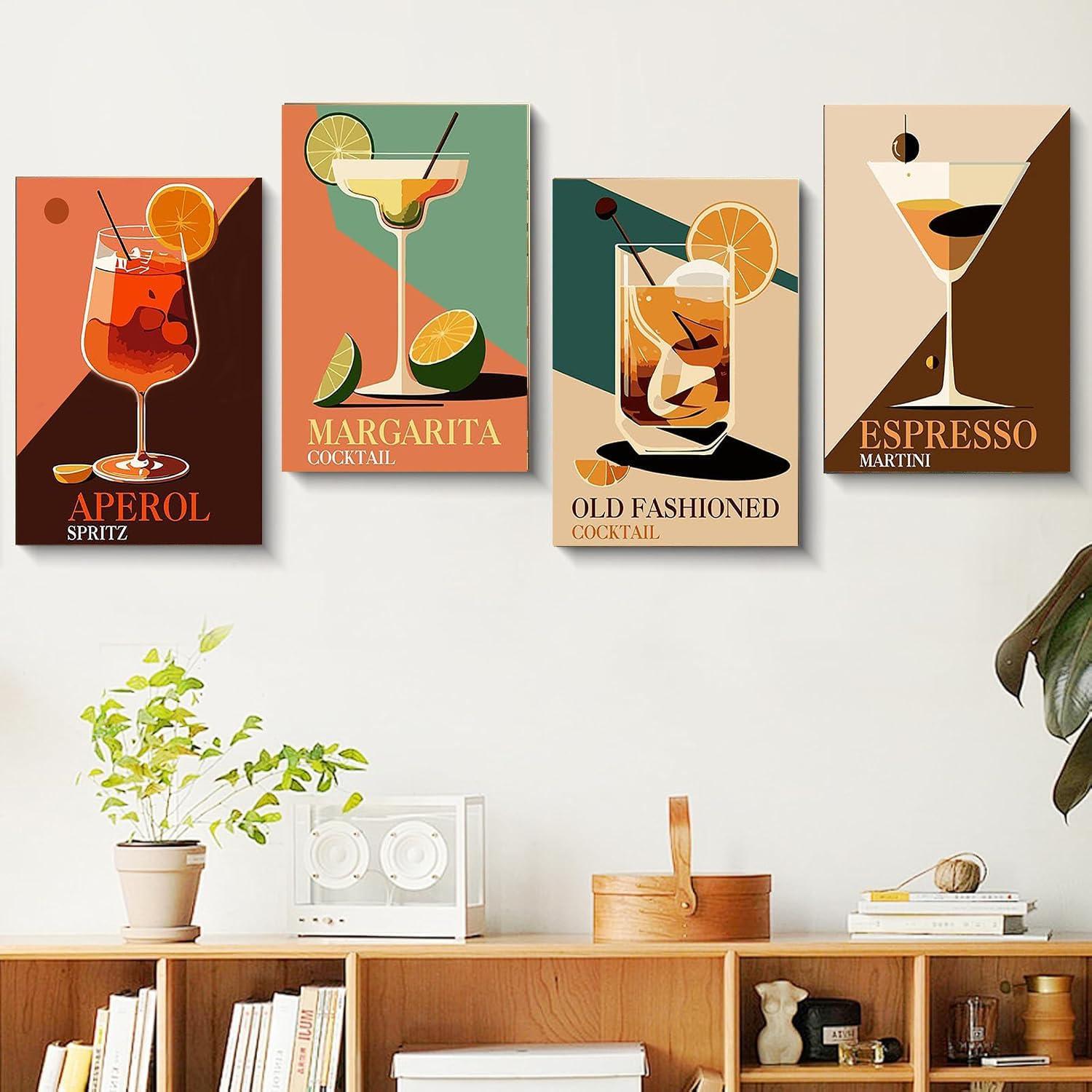 Kit de Pintura por Números Adultos cviokrdu Retro 20x30cm