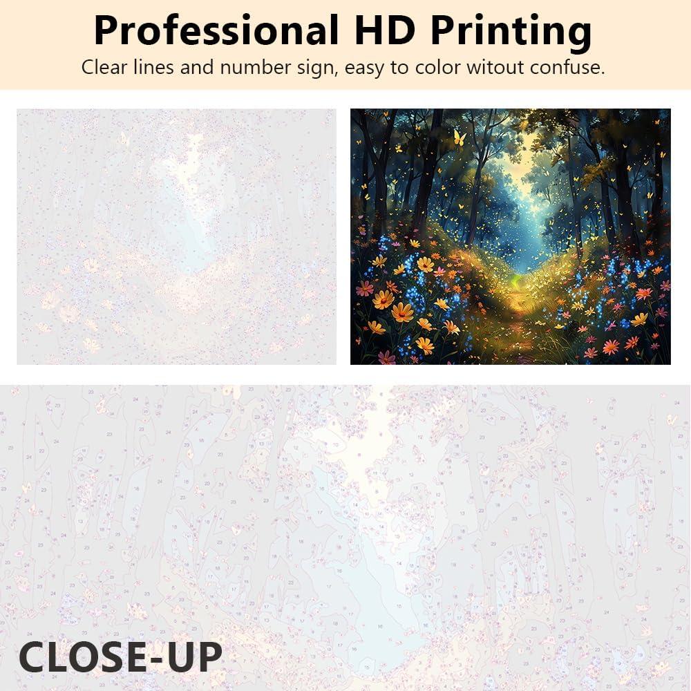 Kit de Pintura por Números TUMOVO 40x50 cm para Adultos