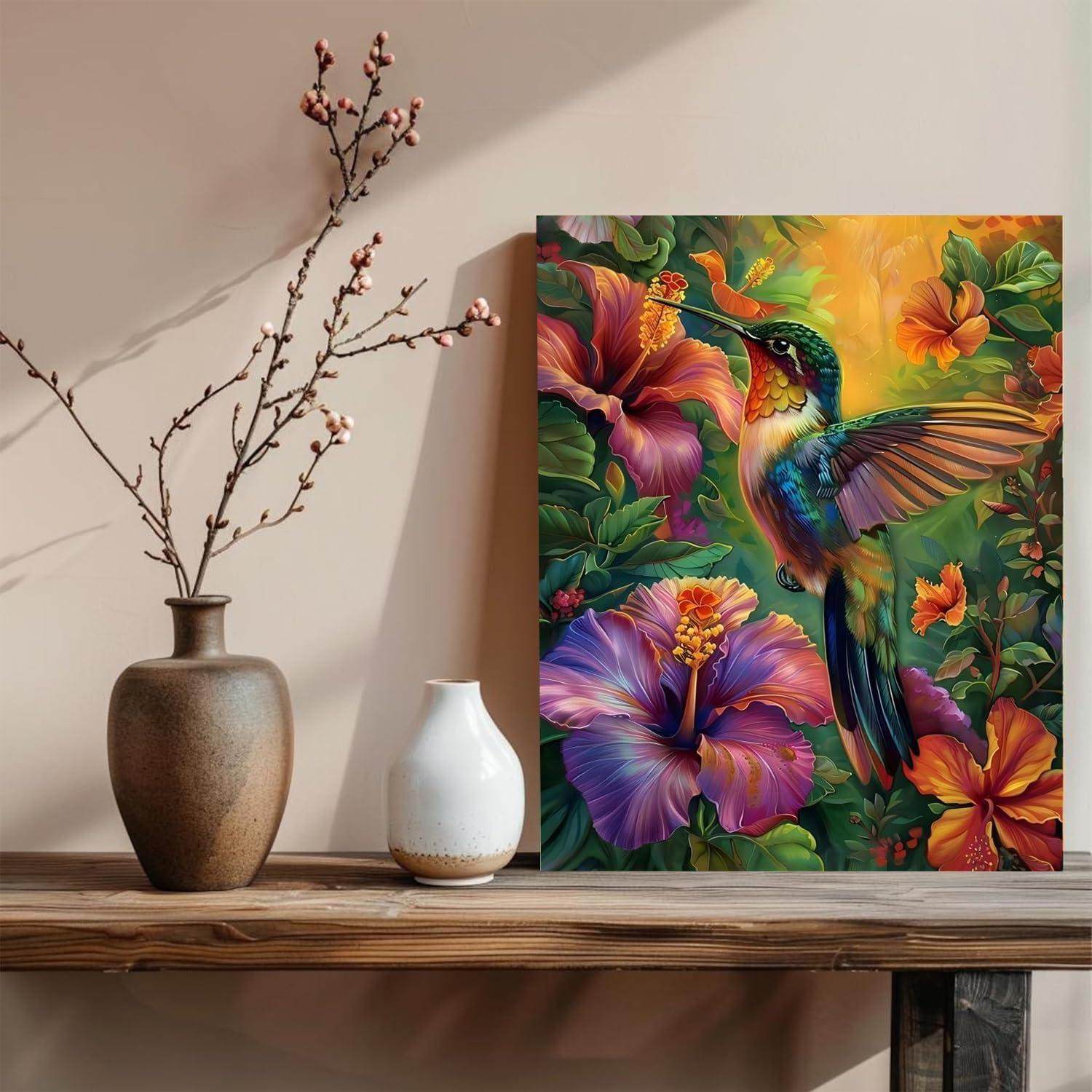 Kit de Pintura por Números xcemhil Colibrí 40x50 cm