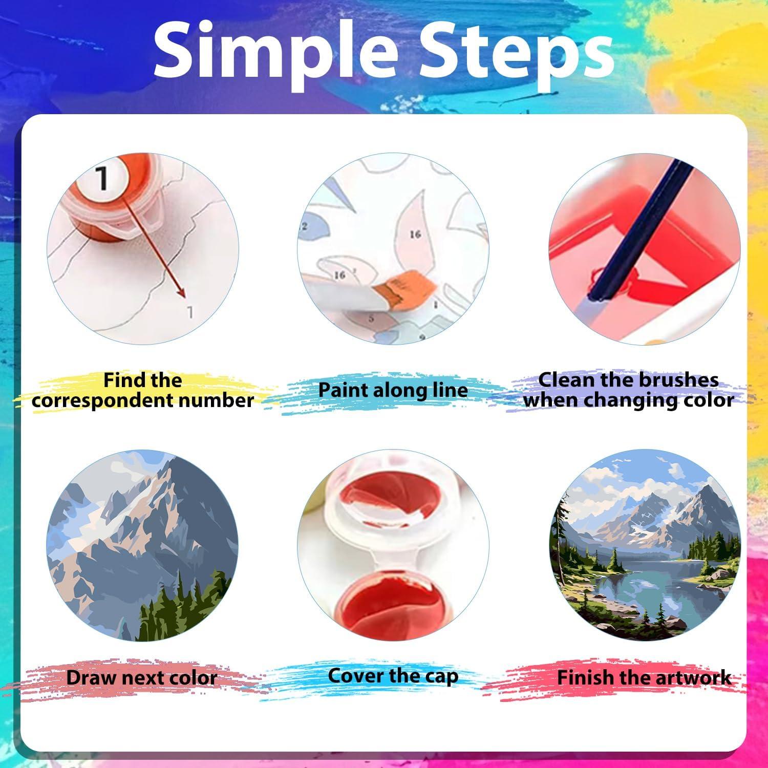 Kit de Pintura por Números xcemhil Colibrí 40x50 cm