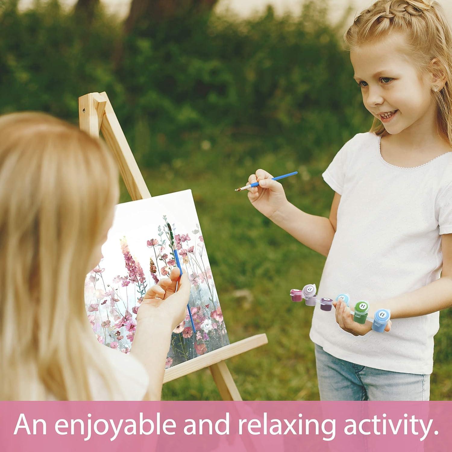 Kit de Pintura por Números SUMGAR Flores Rosadas 40x50 cm