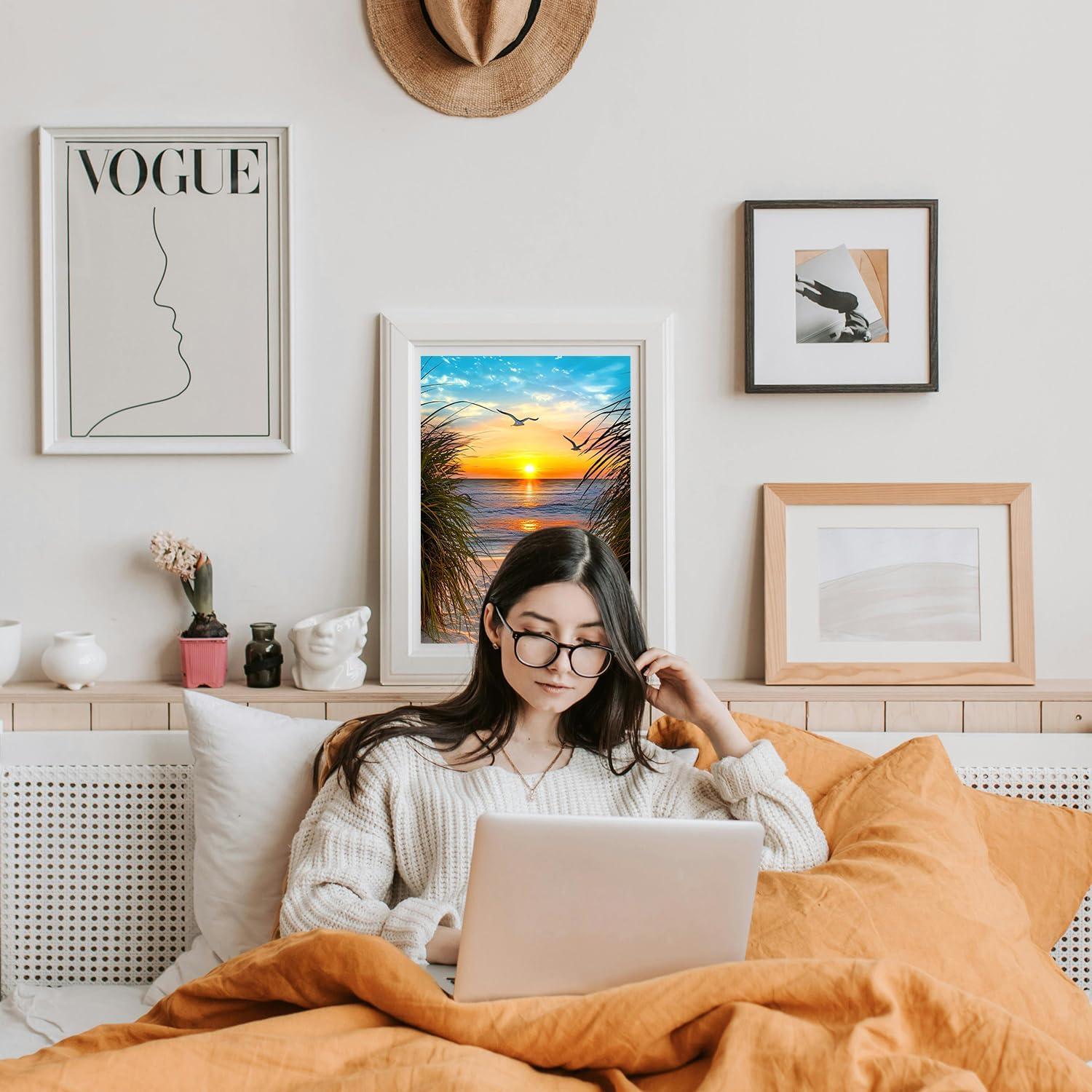 Kit de Pintura por Números NPCSWXQ 40x50cm Atardecer Playa