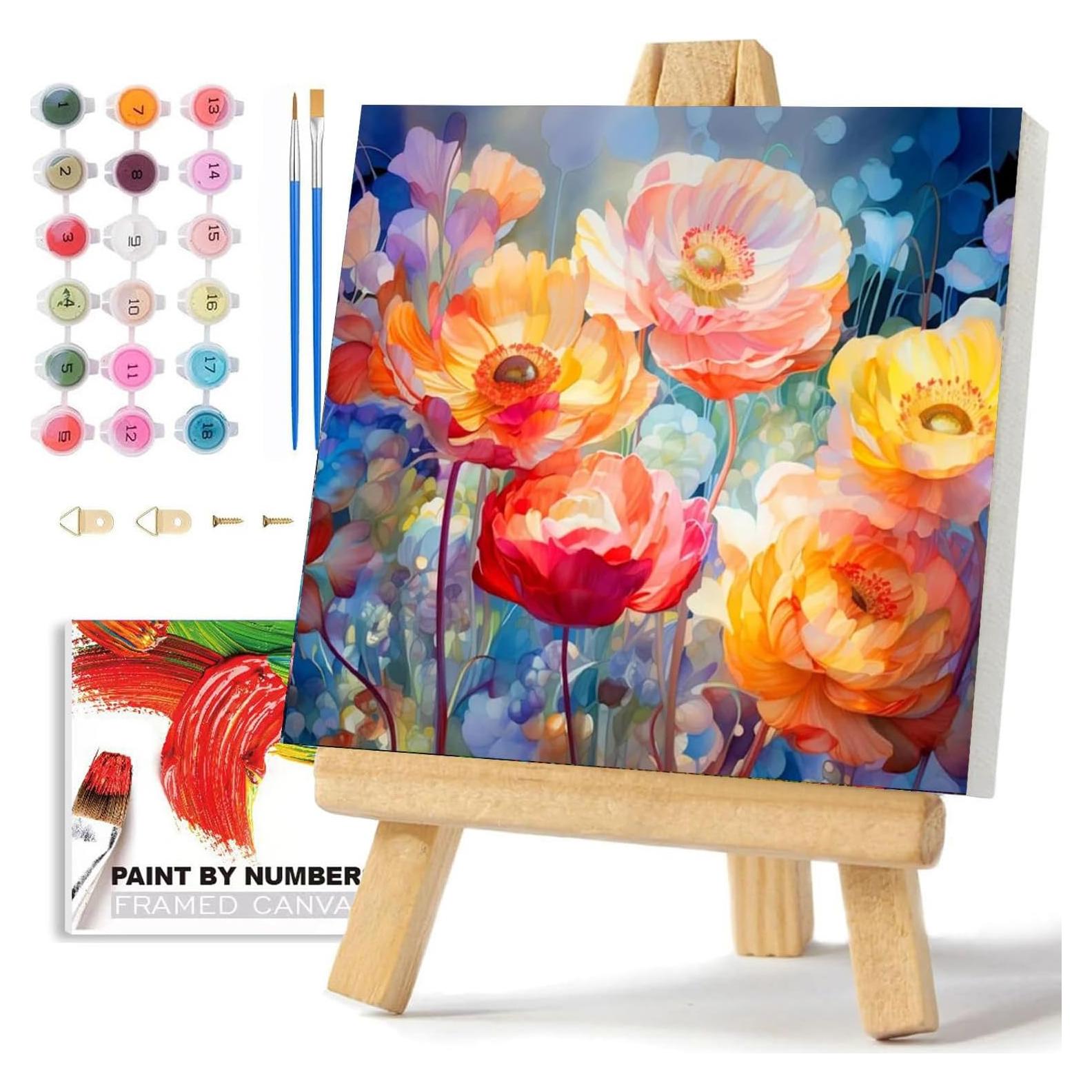 Kit de Pintura por Números WEMEON 25.4x25.4 cm Floral