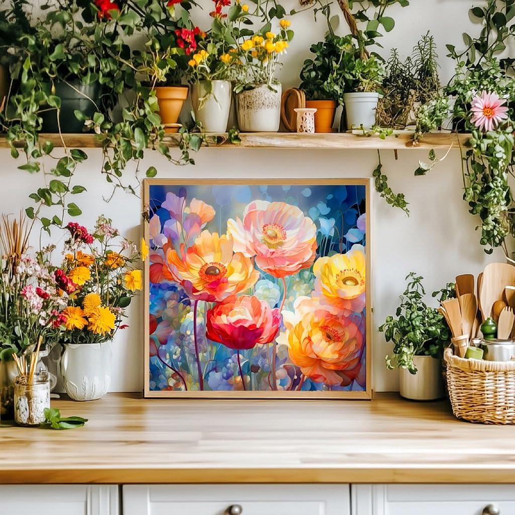 Kit de Pintura por Números WEMEON 25.4x25.4 cm Floral