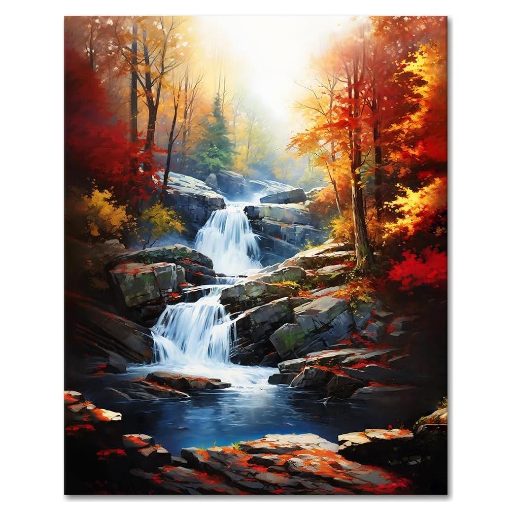 Kit de Pintura por Números TUMOVO 40.64x50.8 cm Bosque de Otoño
