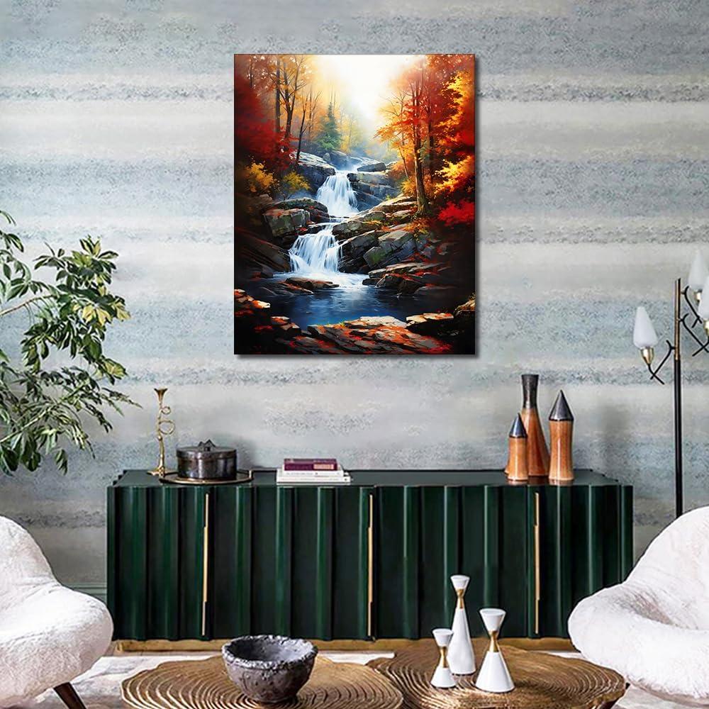 Kit de Pintura por Números TUMOVO 40.64x50.8 cm Bosque de Otoño