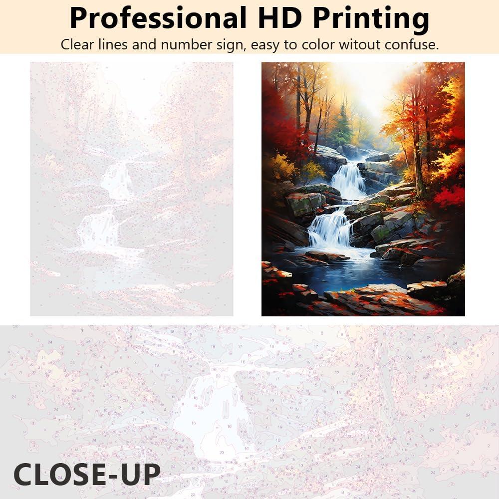 Kit de Pintura por Números TUMOVO 40.64x50.8 cm Bosque de Otoño