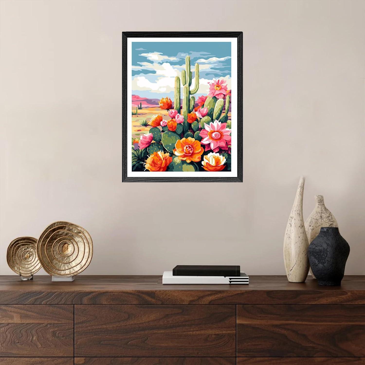 Kit de Pintura por Números Diymood 30x40 cm Floral Acrílico