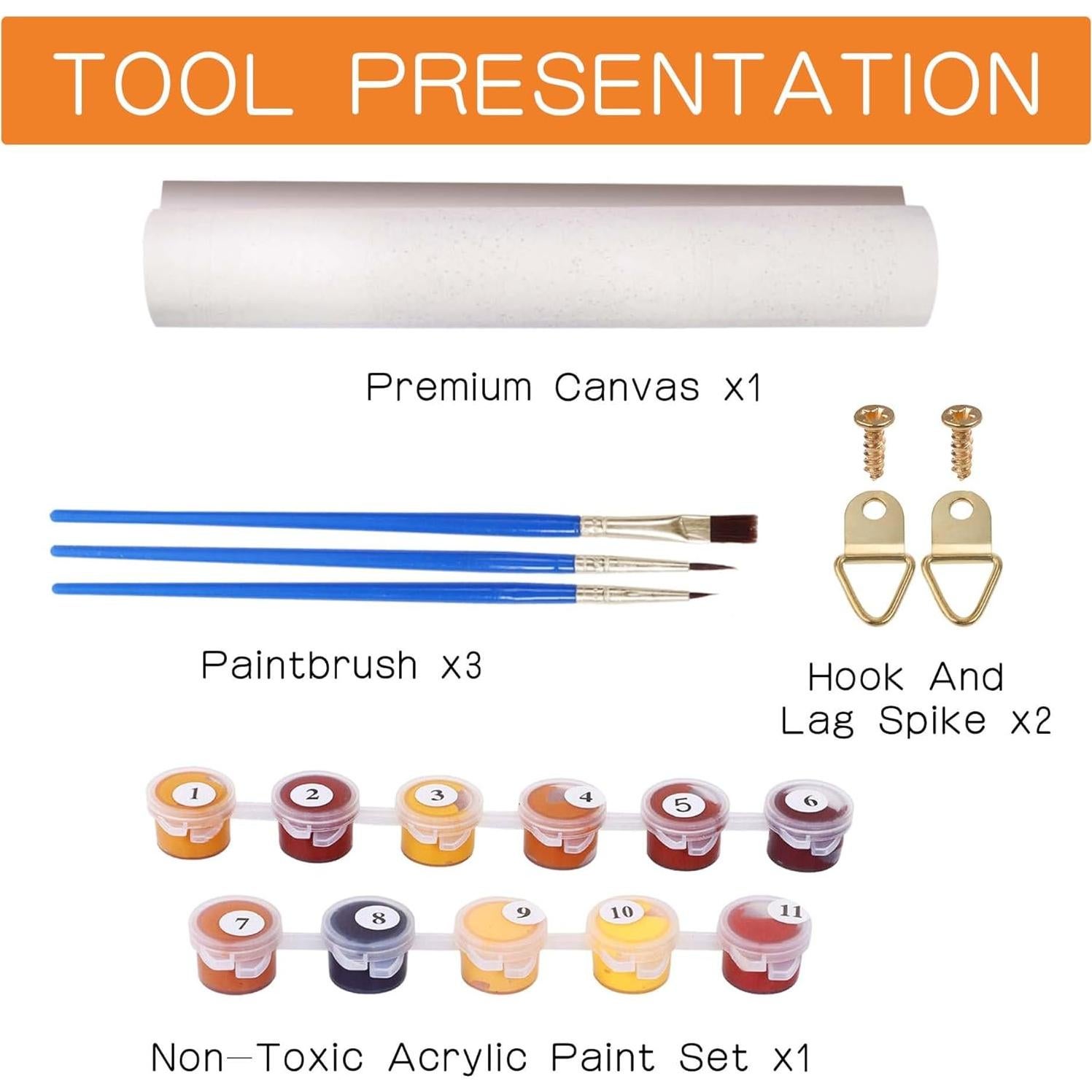 Kit de Pintura por Números Diymood 30x40 cm Floral Acrílico