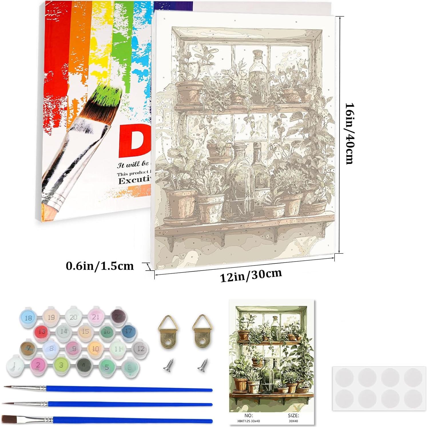 Kit de Pintura por Números Lxmsja 40x30 cm Acrílica Adultos