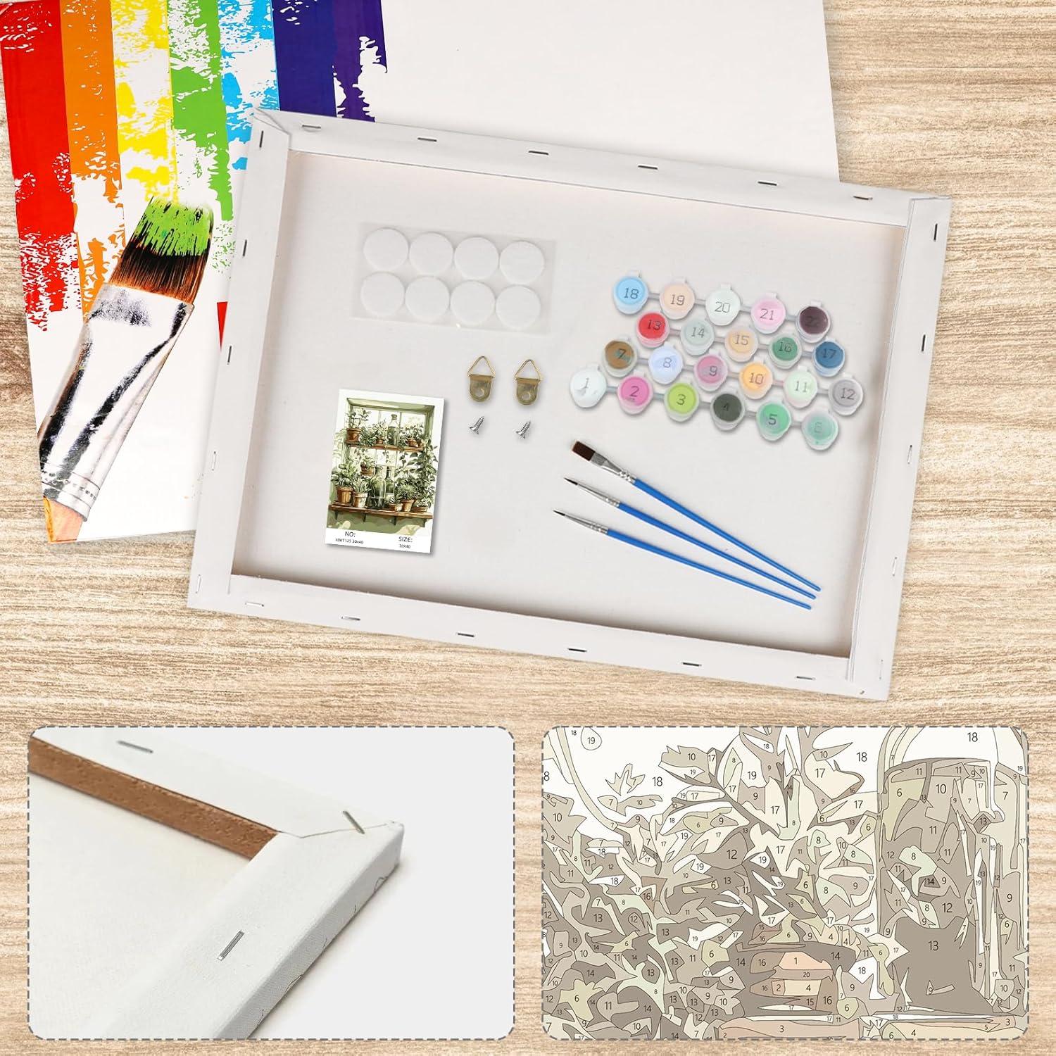 Kit de Pintura por Números Lxmsja 40x30 cm Acrílica Adultos