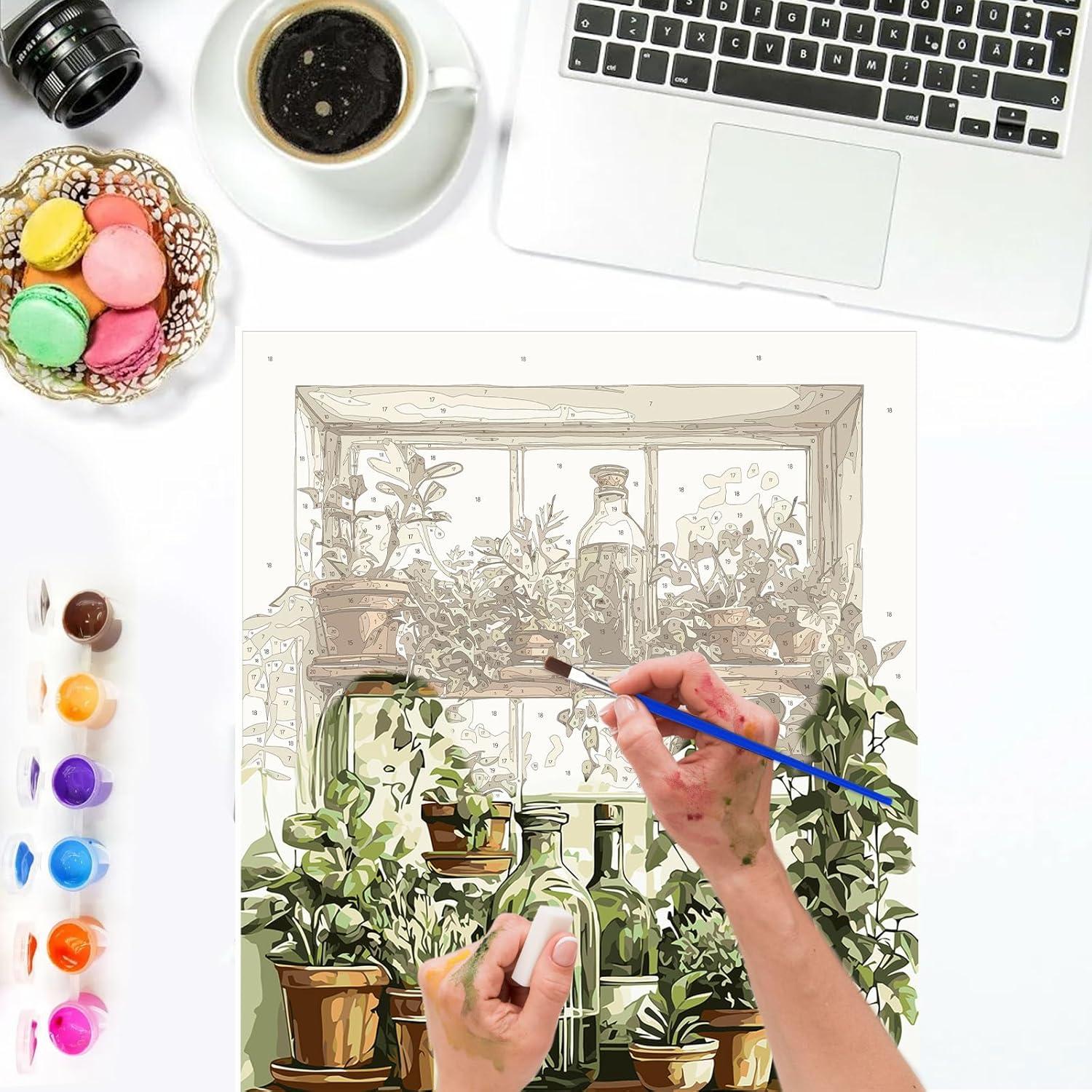 Kit de Pintura por Números Lxmsja 40x30 cm Acrílica Adultos