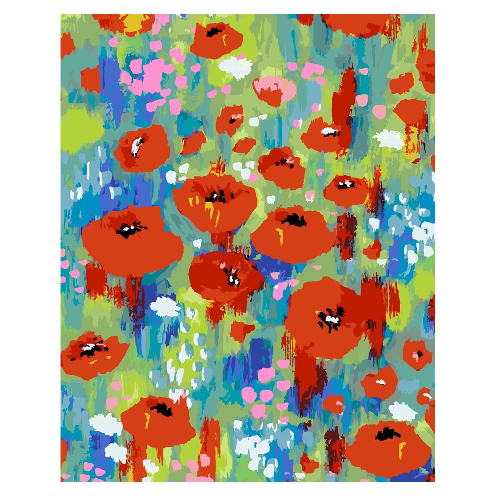 Kit de Pintura por Números ShineSnow Amapolas 40.6x50.8 cm