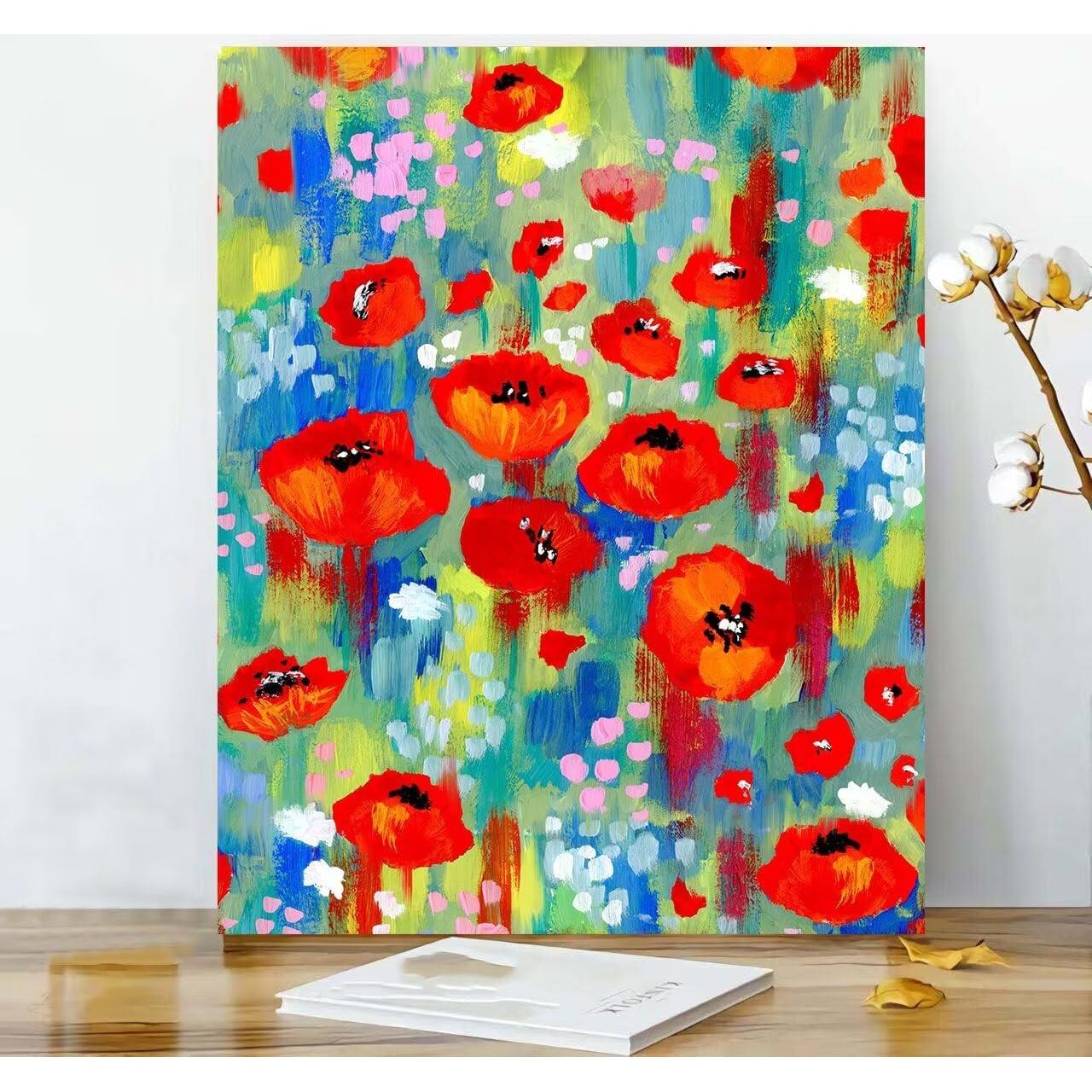 Kit de Pintura por Números ShineSnow Amapolas 40.6x50.8 cm