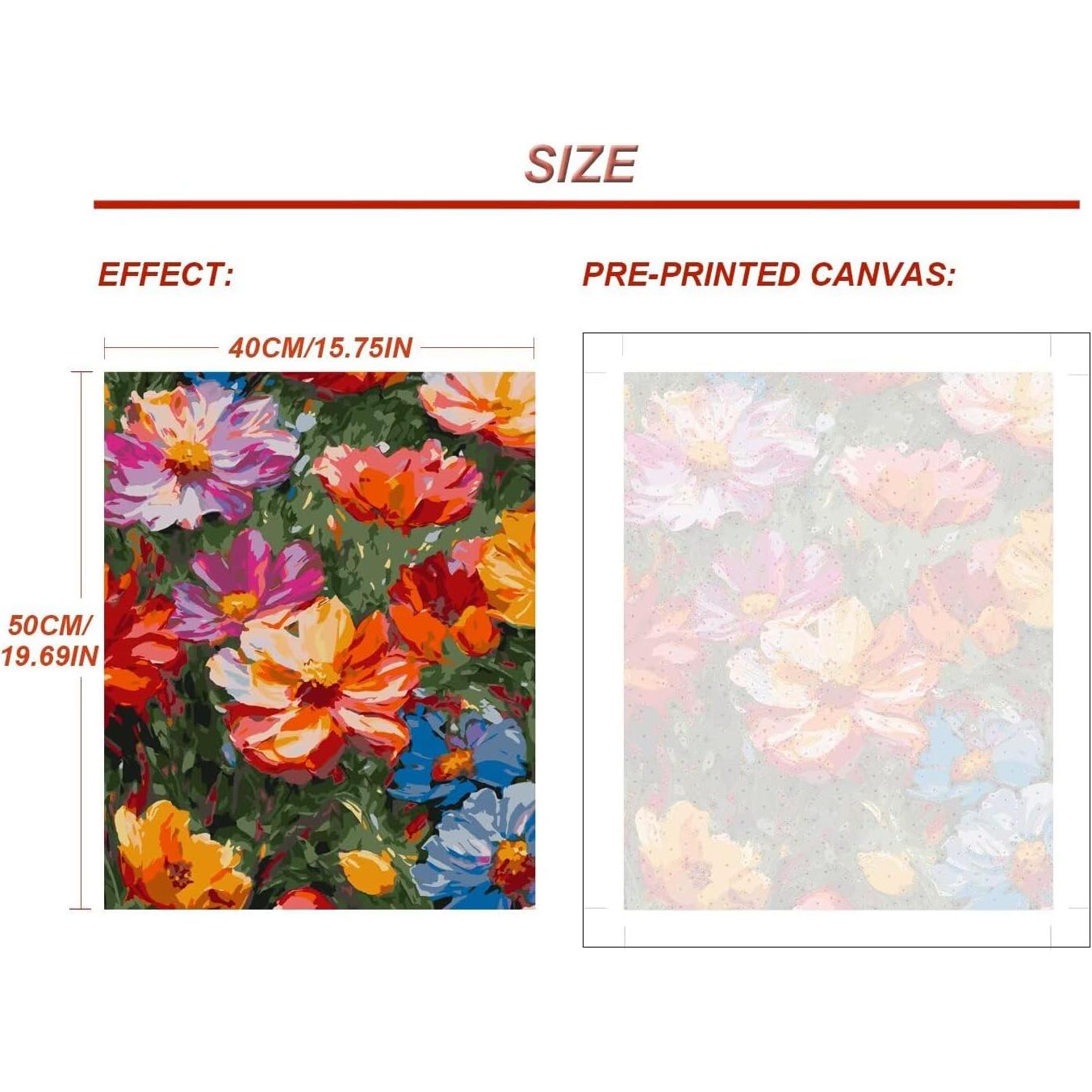 Kit de Pintura por Números ShineSnow Amapolas 40.6x50.8 cm