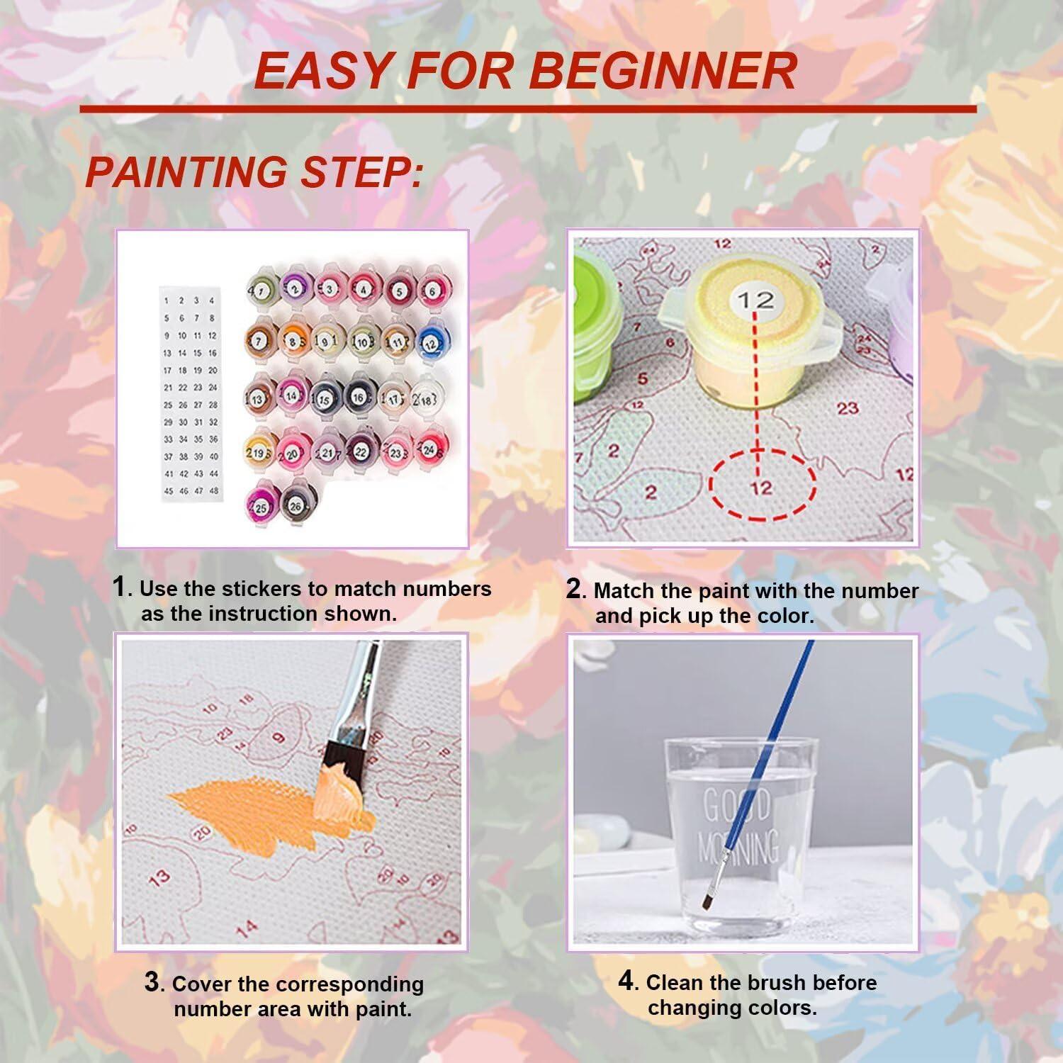 Kit de Pintura por Números ShineSnow Amapolas 40.6x50.8 cm