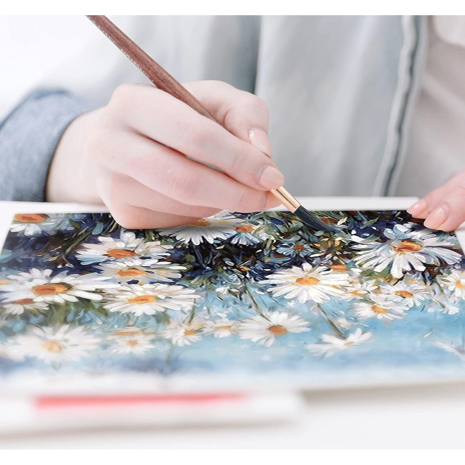 CAYUDEN Pintar por Números Adultos 40x50 cm Flores Acrílicas