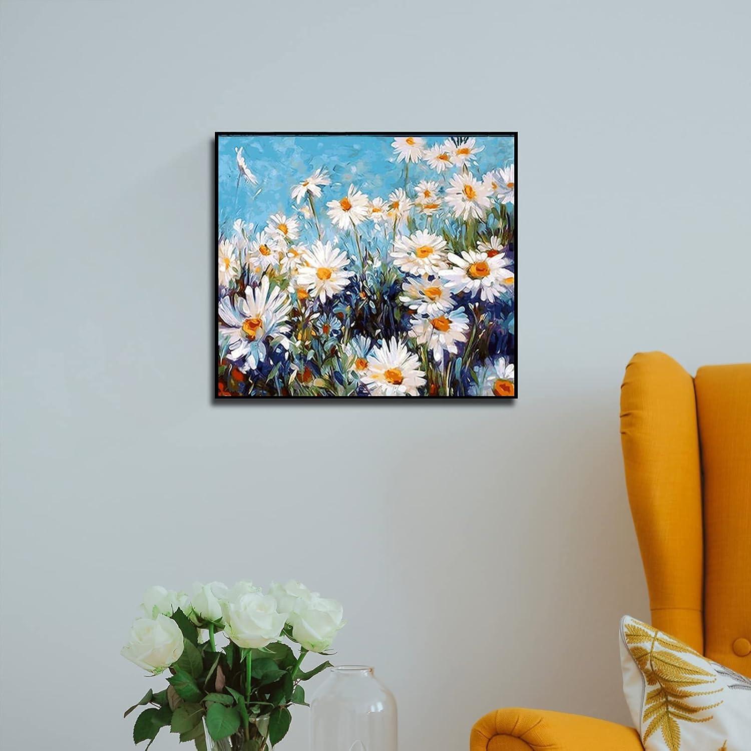 CAYUDEN Pintar por Números Adultos 40x50 cm Flores Acrílicas