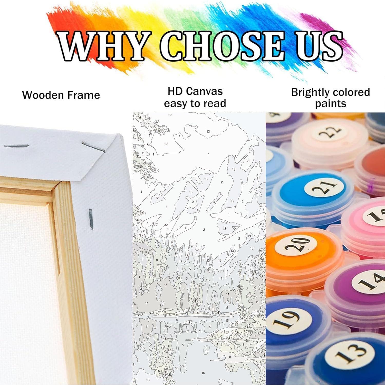 Kit de Pintura por Números YarnWhimsy 20x30cm Paisaje