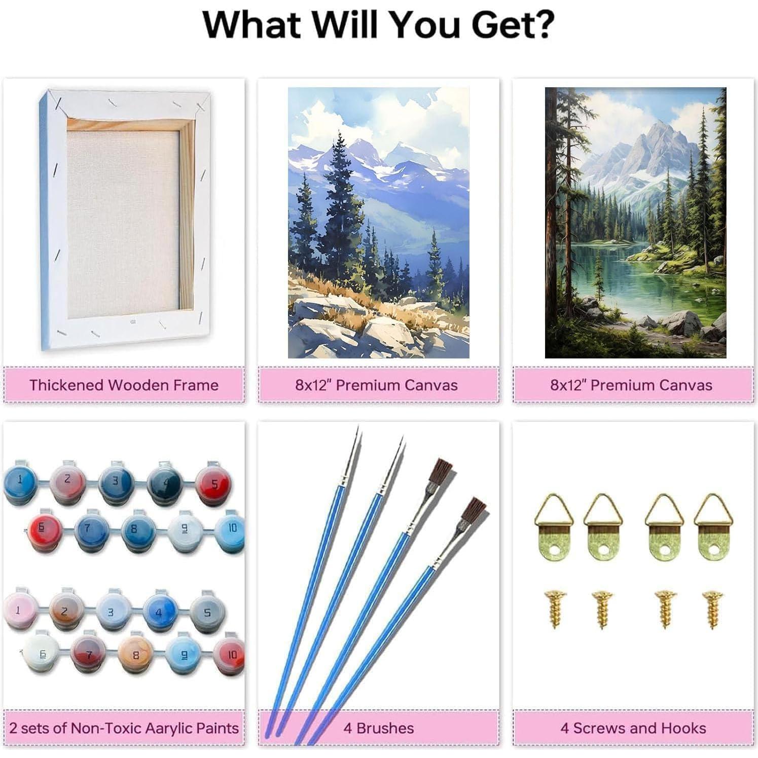 Kit de Pintura por Números YarnWhimsy 20x30cm Paisaje