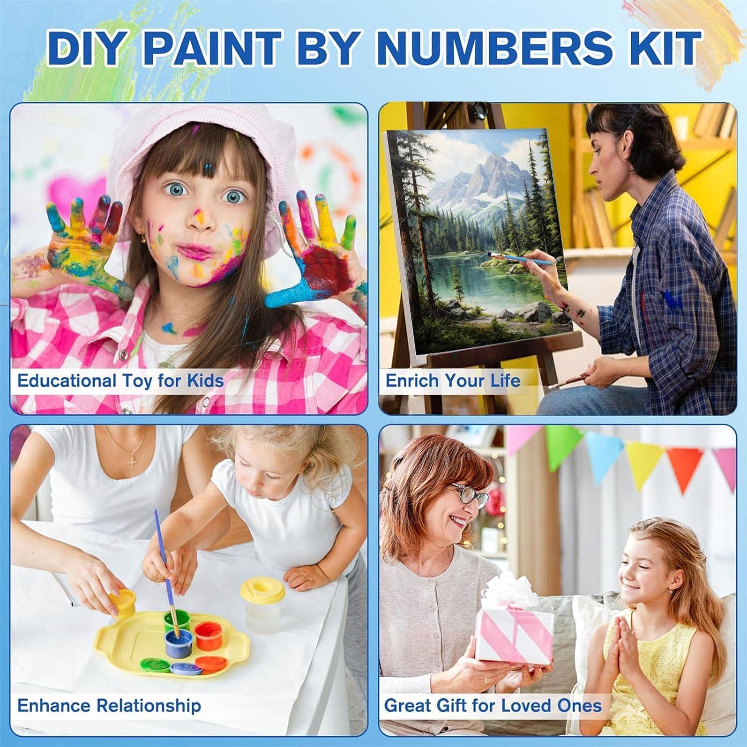 Kit de Pintura por Números YarnWhimsy 20x30cm Paisaje