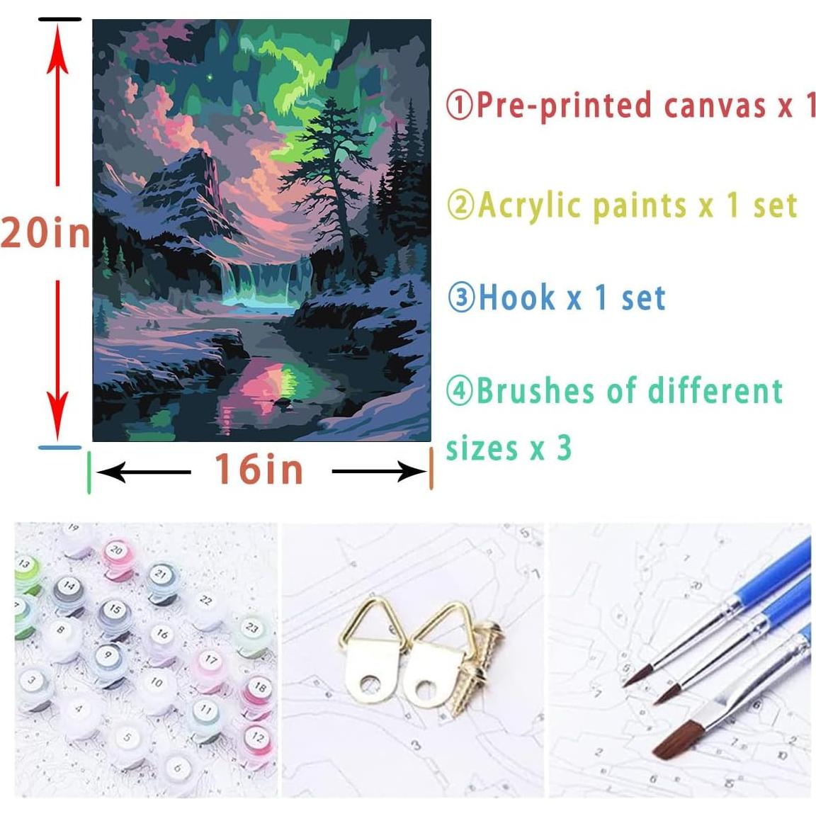 Kit de Pintura por Números Lovepefe Montaña 40.6x50.8 cm