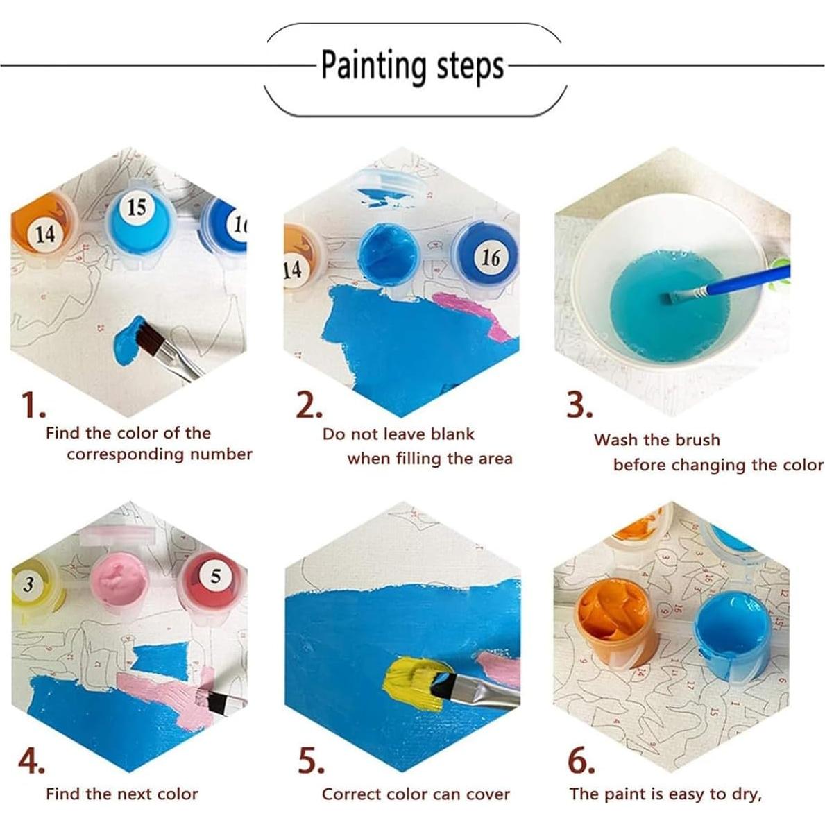 Kit de Pintura por Números Lovepefe Montaña 40.6x50.8 cm