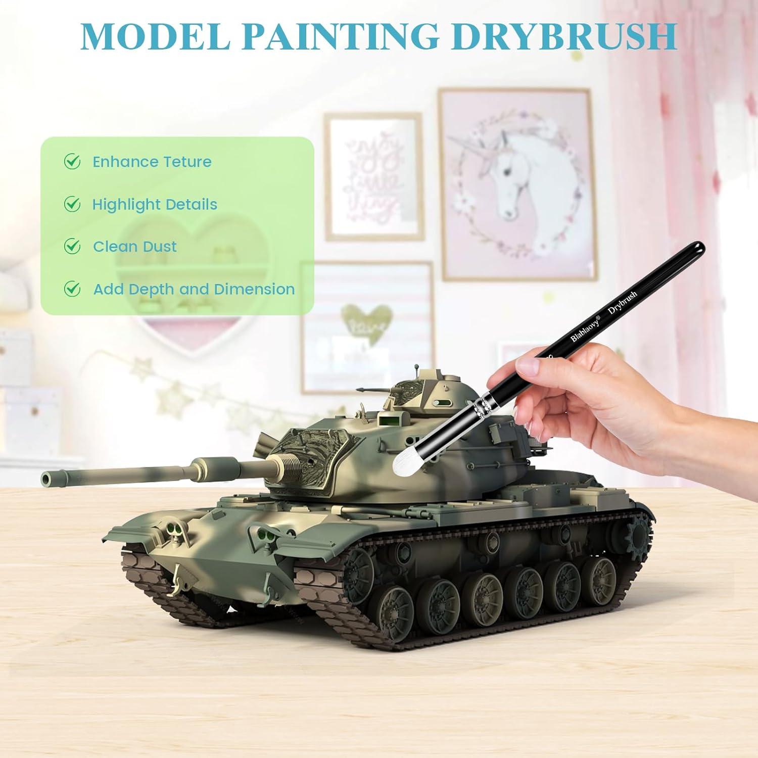 Juego de 12 Pinceles de Pintura en Miniatura Blablaovy - Detalle Preciso