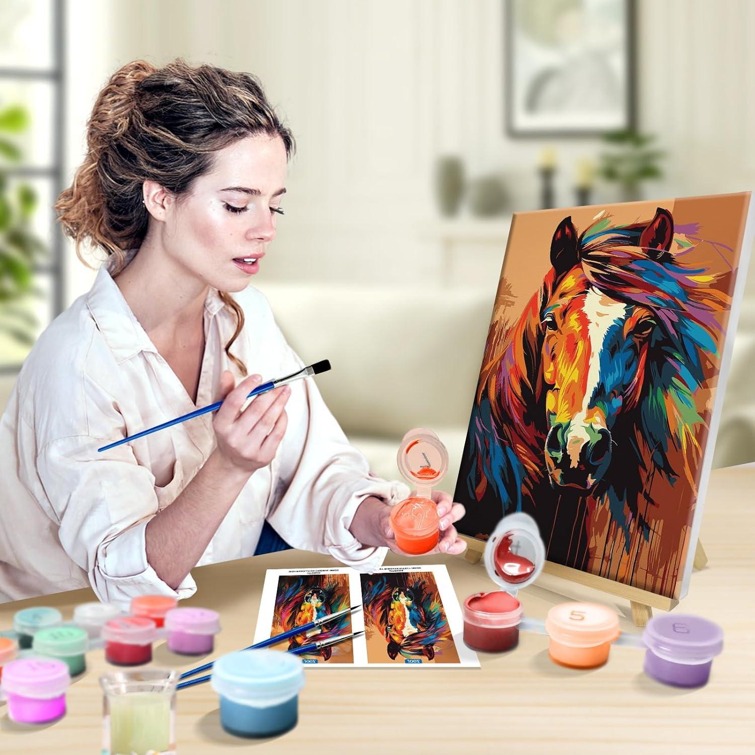 Kit de Pintura por Números JOOZ Adultos 20x30 cm Caballo