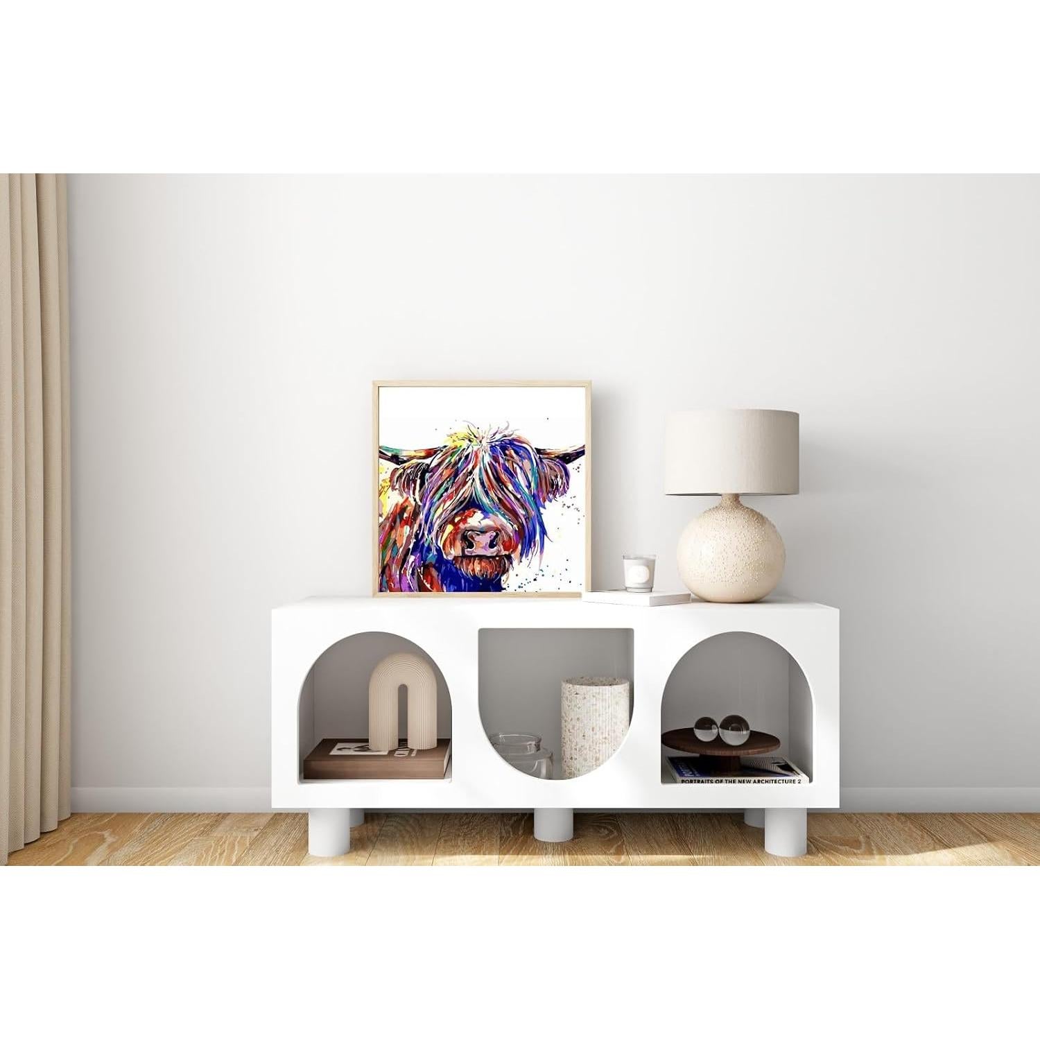 Kit de Pintura por Números HKLIOPU Vaca Colorida 30x30 cm