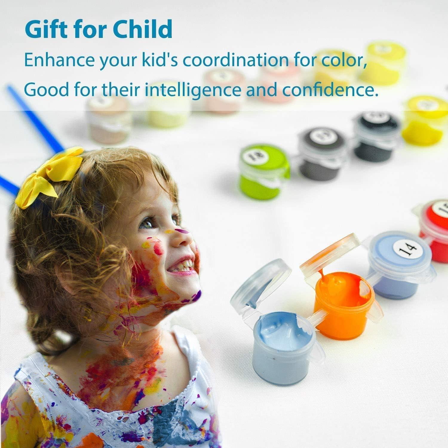 Kit de Pintura por Números HKLIOPU Vaca Colorida 30x30 cm