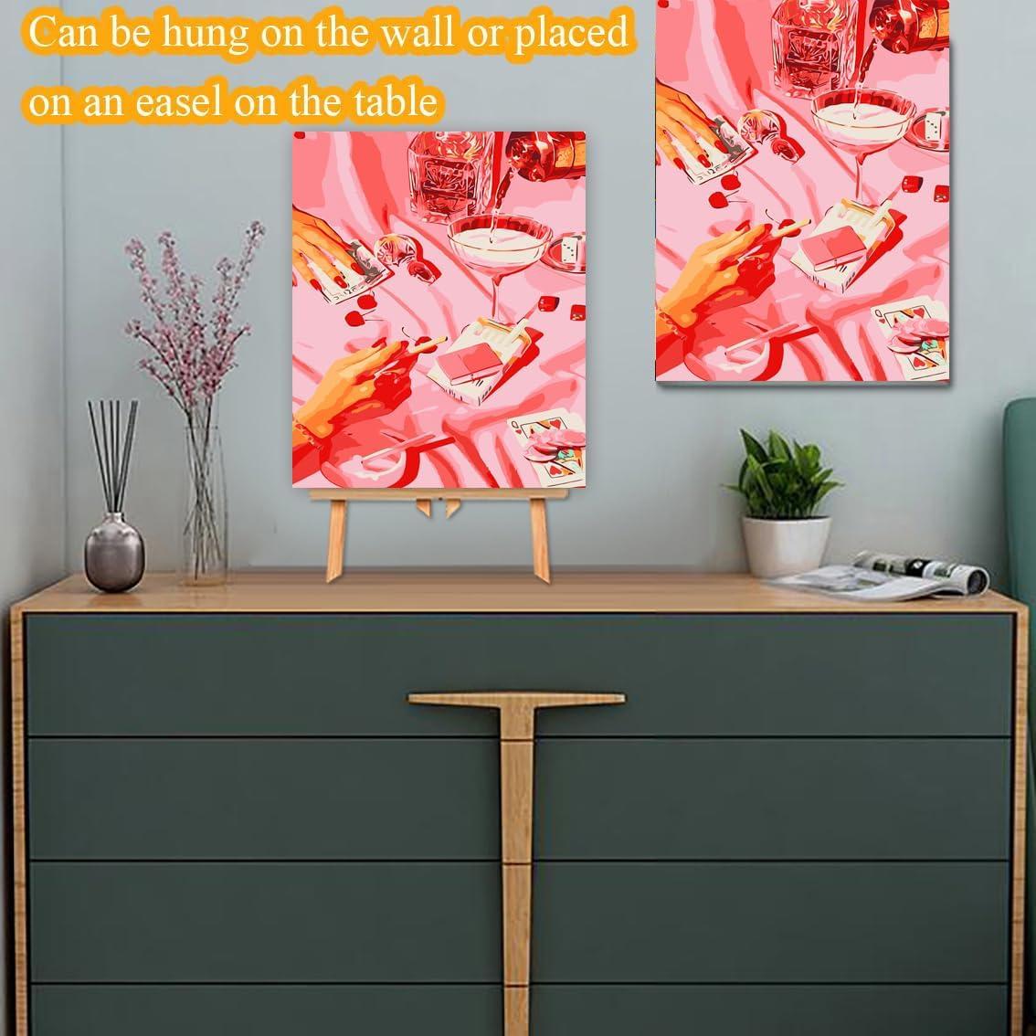 Kit de Pintura por Números Vintage MXCFZX 30x40 cm con Marco