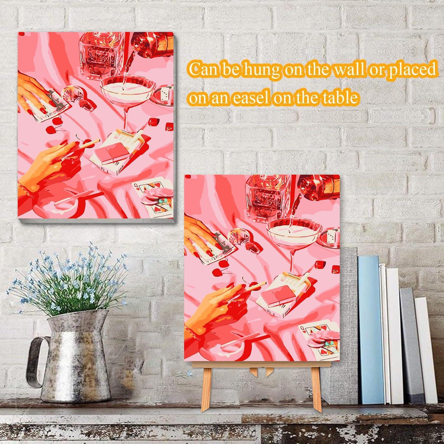 Kit de Pintura por Números Vintage MXCFZX 30x40 cm con Marco