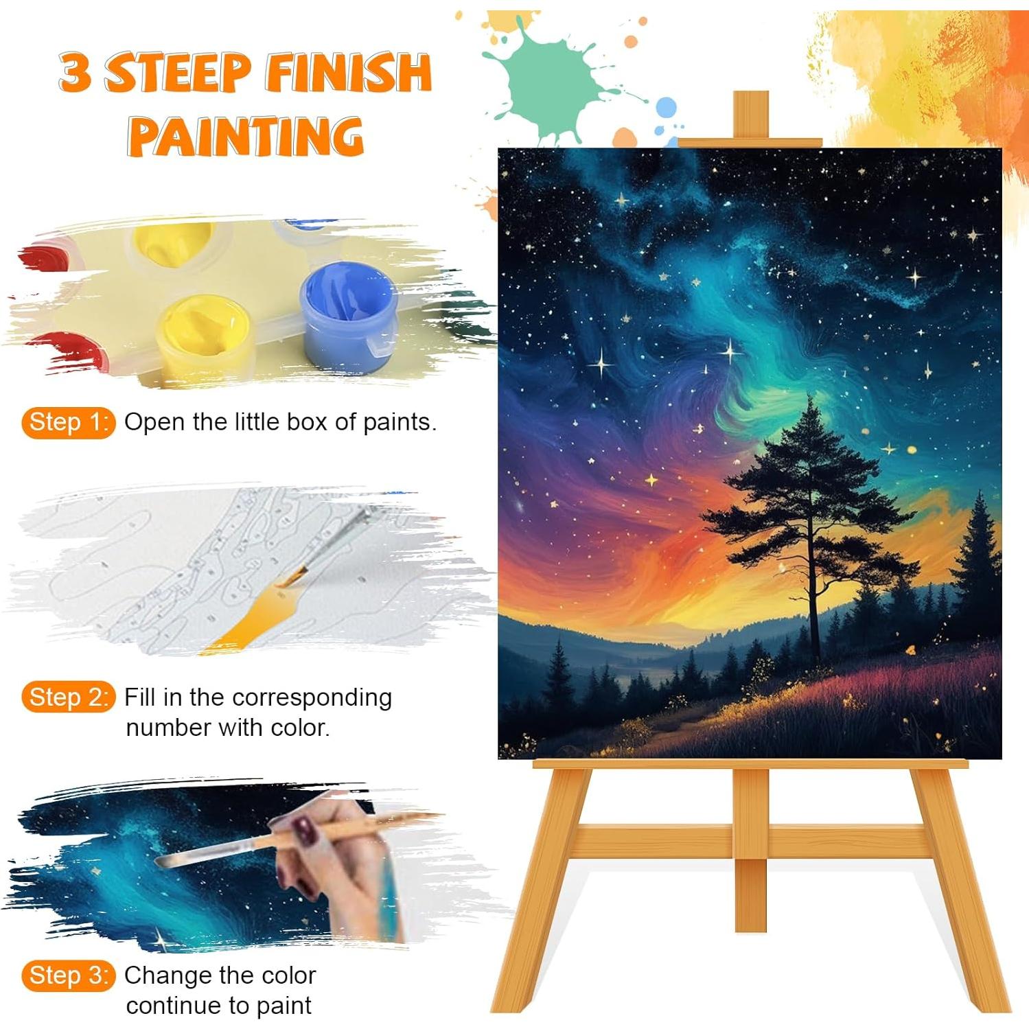 Kit de Pintura por Números Qoosea DIY Adultos 22.86x30.48cm