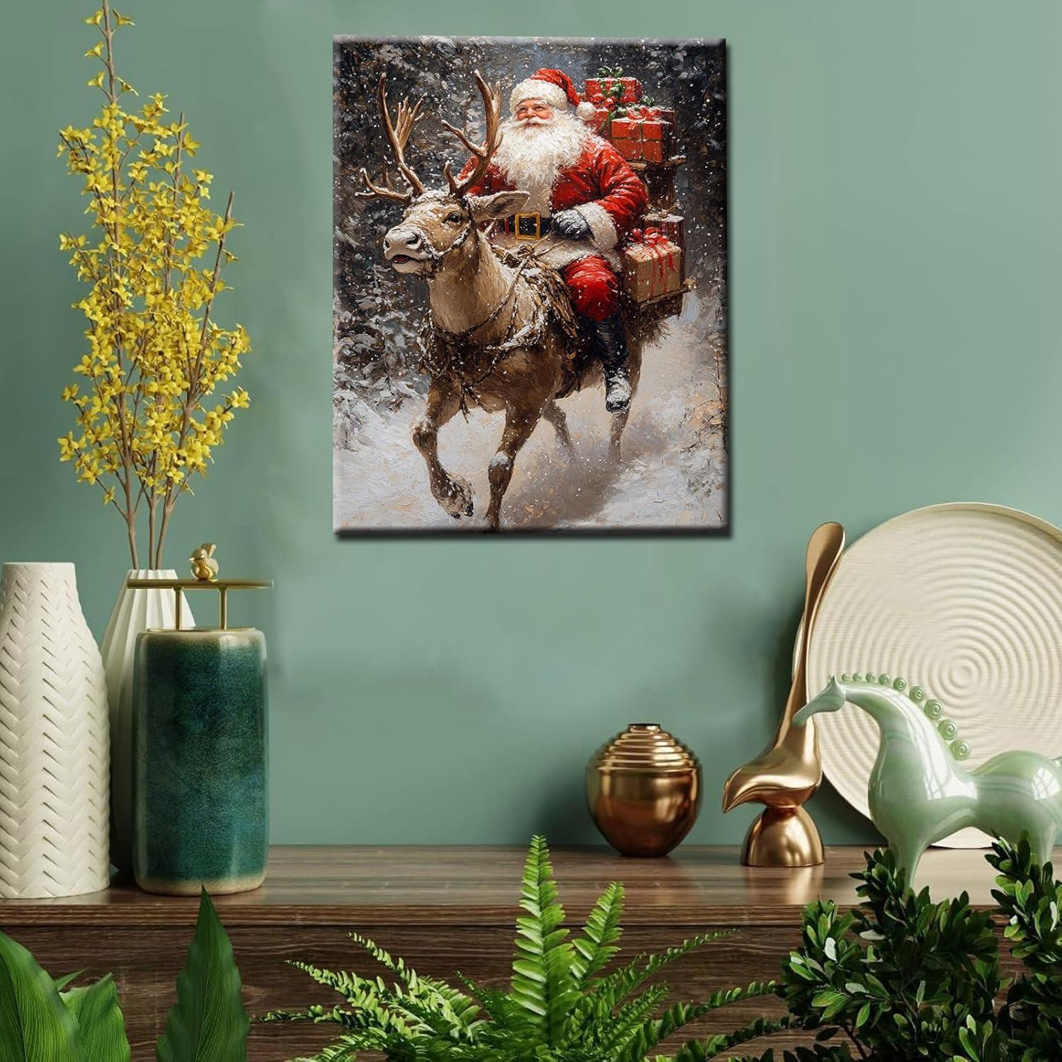 Kit de Pintura por Números Aihonmin 40x50cm Navidad Ciervo