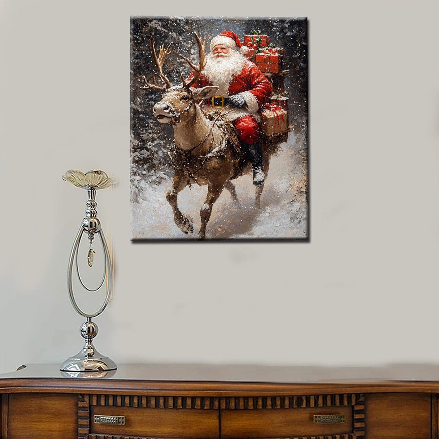 Kit de Pintura por Números Aihonmin 40x50cm Navidad Ciervo