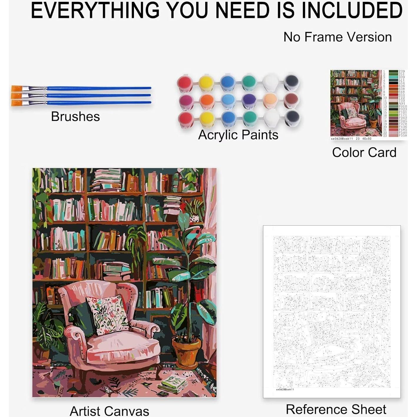 Kit de Pintura por Números Aihonmin 40x50cm Navidad Ciervo