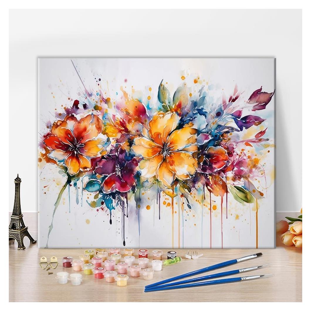 Kit de Pintar por Números TUMOVO 40.64x50.8 cm Floral