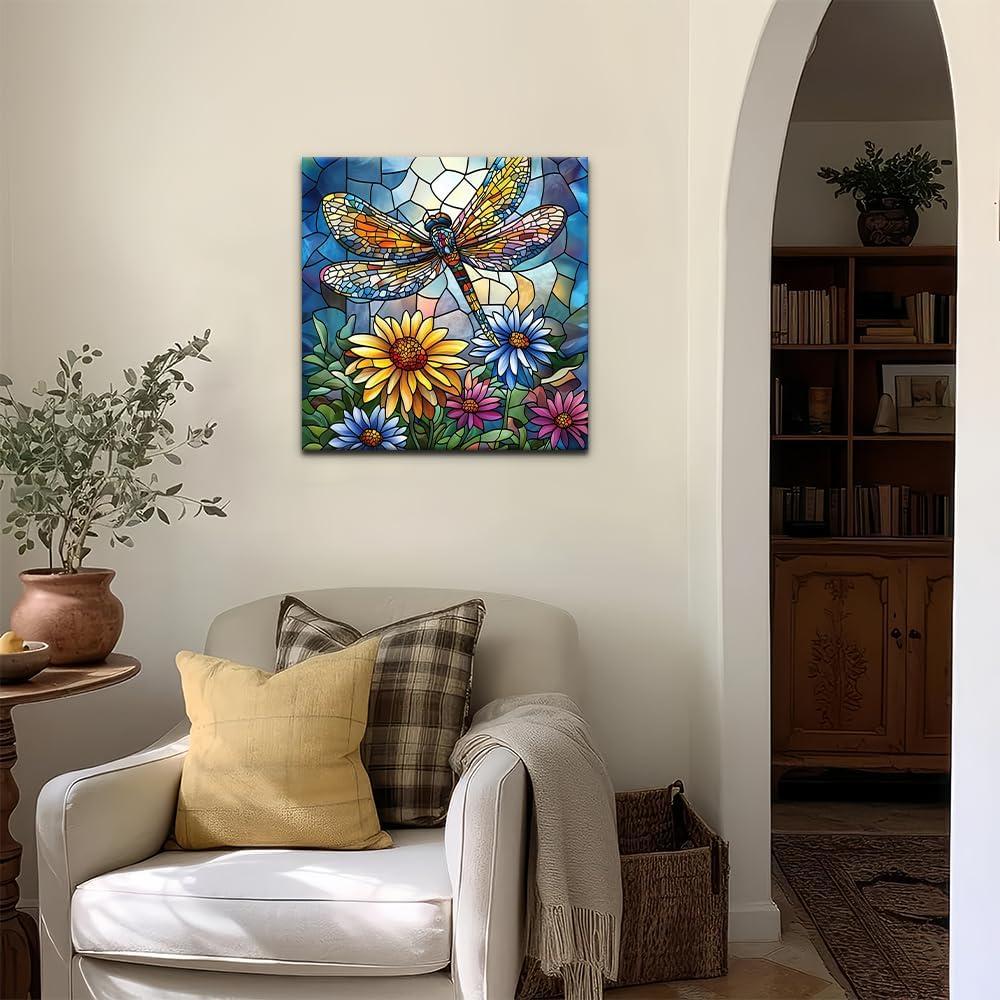 Kit de Pintar por Números Natuyalo Libélula 30x30 cm Enmarcado