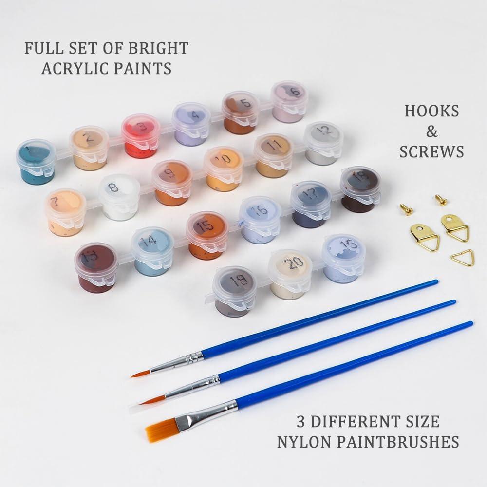 Kit de Pintar por Números Natuyalo Libélula 30x30 cm Enmarcado