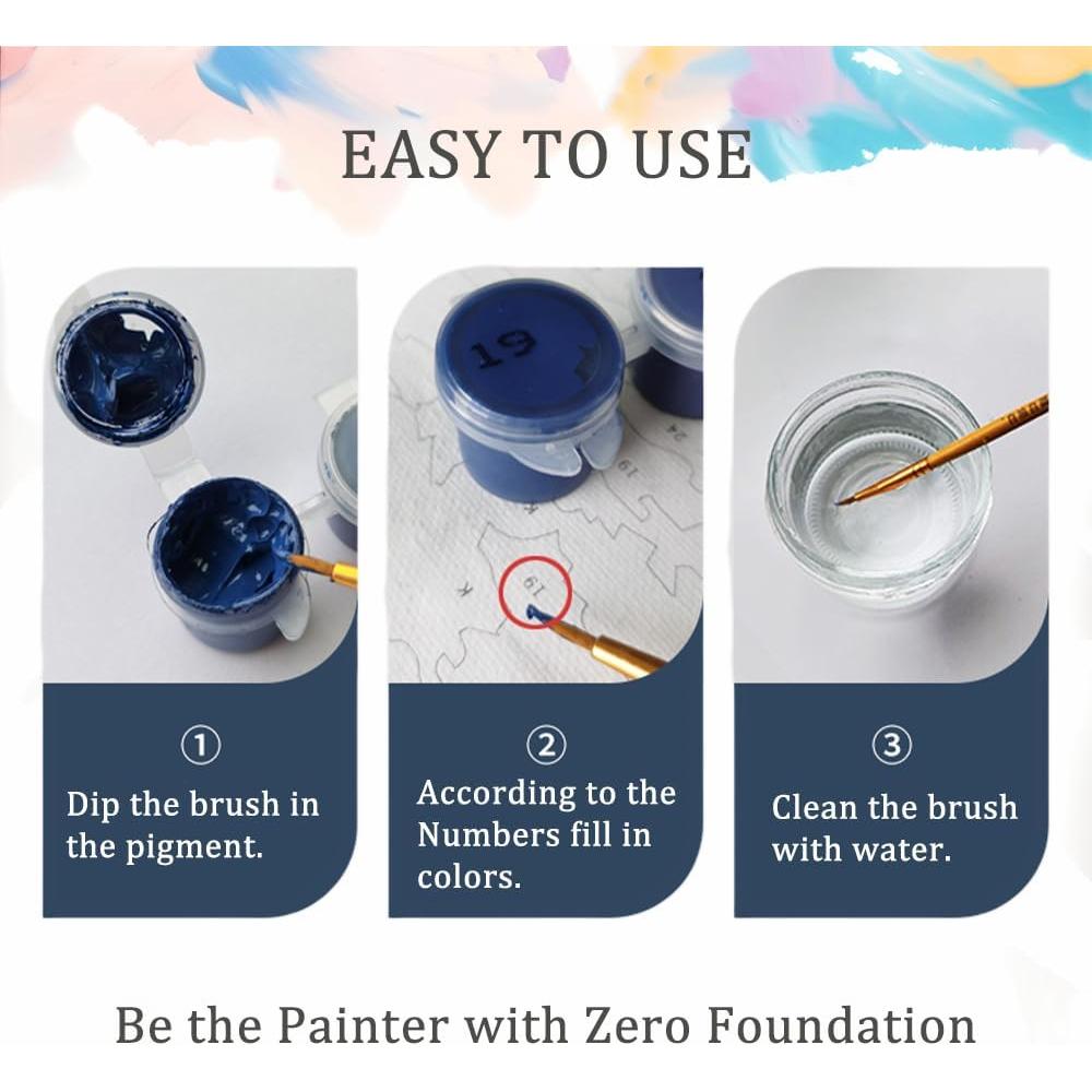 Kit de Pintar por Números Natuyalo Libélula 30x30 cm Enmarcado