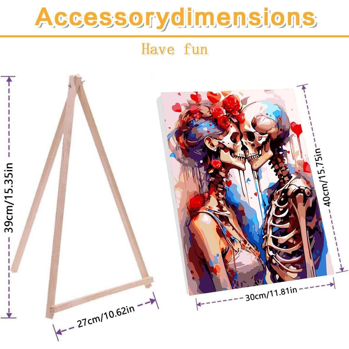 Kit de Pintura por Números Esqueleto 30x40cm igoodom