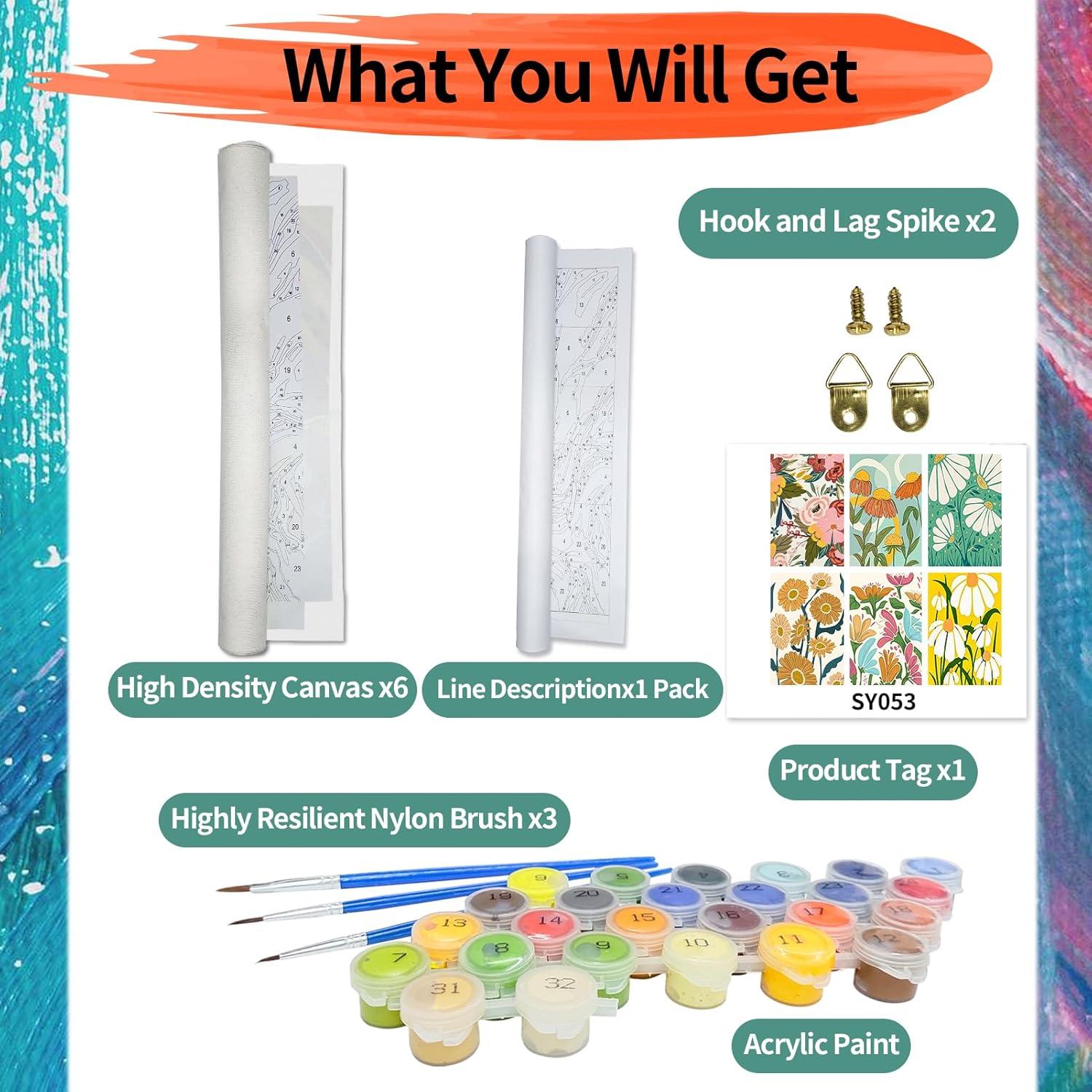 Kit de Pintura por Números YALKIN 20x30cm Acrílica Adultos