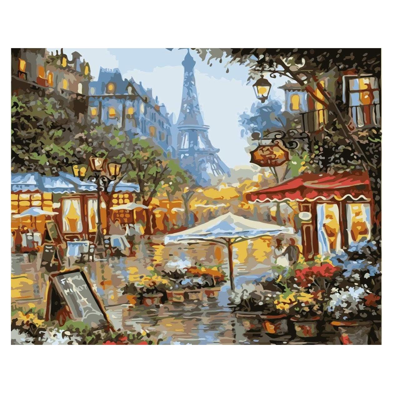 Kit de Pintar por Números Newsight 40x50 cm Acrílico Torre Eiffel