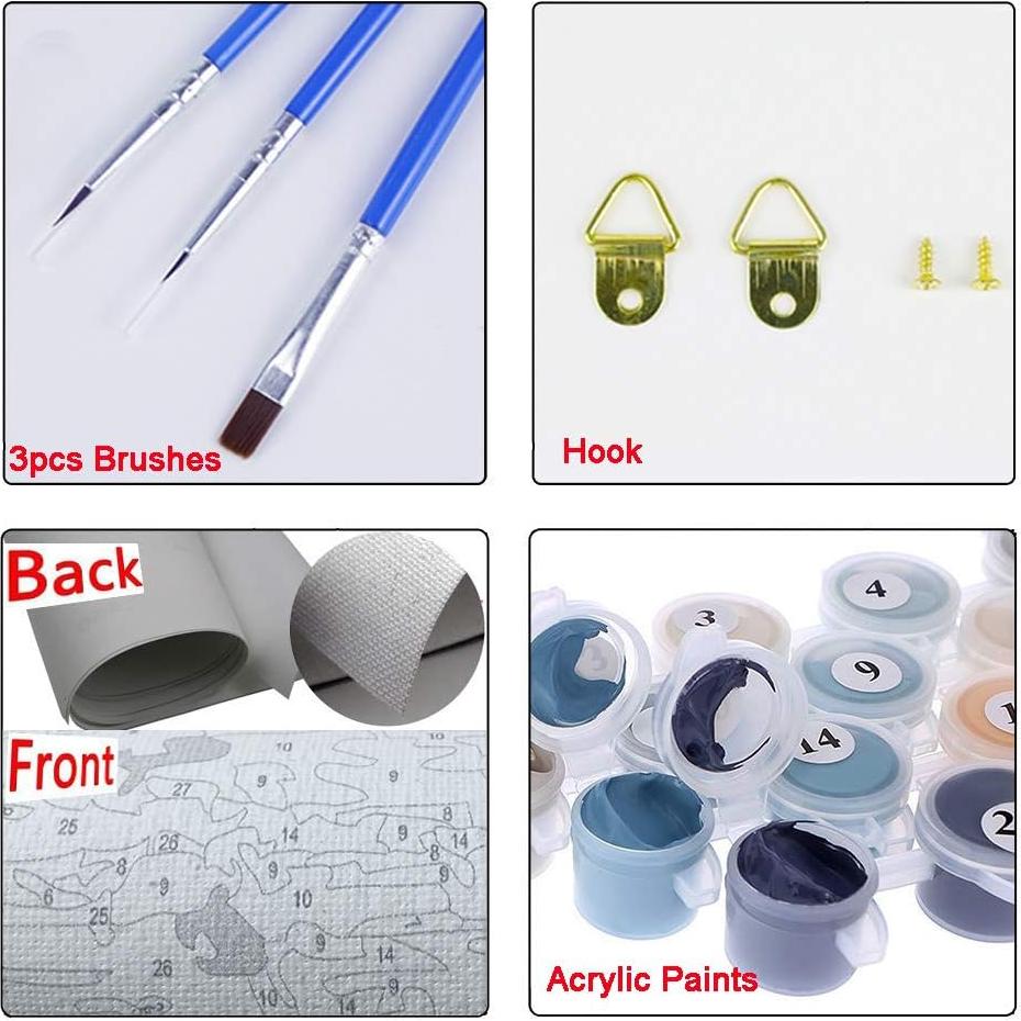 Kit de Pintar por Números Newsight 40x50 cm Acrílico Torre Eiffel