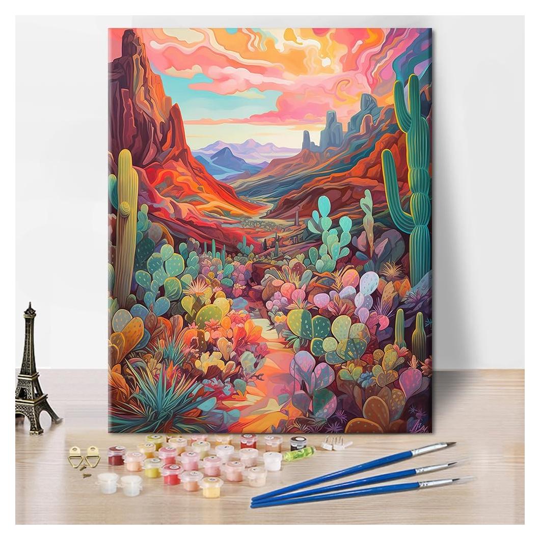 Kit de Pintura por Números TUMOVO 40x50 cm Suculentas